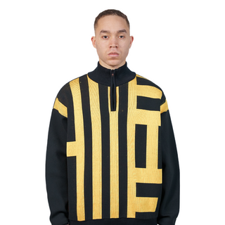 FASHION ZIP TROYER BLACK-EMPIRE YELLOW