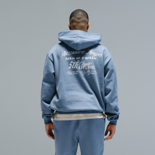 ESSENTIALS HOODIE BLUE MIRAGE