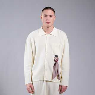 FASHION CROCHET POLO LONG SLEEVE