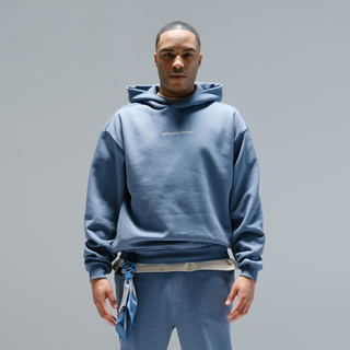 ESSENTIALS HOODIE BLUE MIRAGE