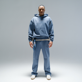 ESSENTIALS HOODIE BLUE MIRAGE