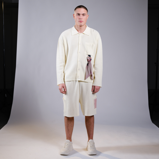 FASHION CROCHET POLO LONG SLEEVE