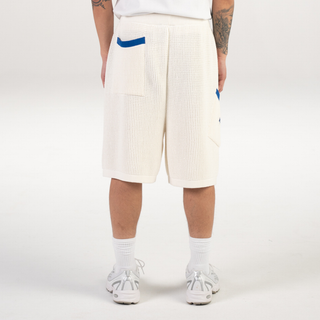 FASHION KNITTED SHORTS OFF WHITE